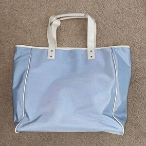 Calvin Klein Light Blue and White Tote Bag